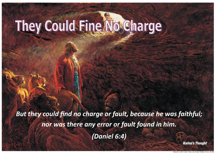 THEY COULD FINE NO CHARGE -Karina's thought